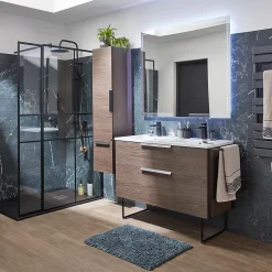 Cooke & Lewis Mitigeur de lavabo noir H.16,6 cm GoodHome Pazar