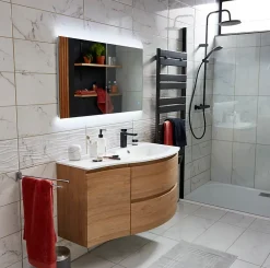 Cooke & Lewis Mitigeur de lavabo noir H.16,6 cm GoodHome Pazar