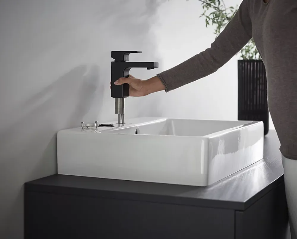 Robinet Lavabo Et Vasque|Hansgrohe Mitigeur de lavabo noir mat Vernis Shape 100