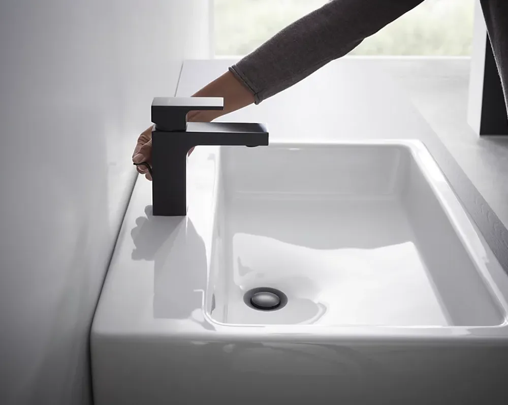 Robinet Lavabo Et Vasque|Hansgrohe Mitigeur de lavabo noir mat Vernis Shape 100
