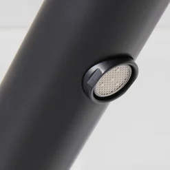 GoodHome Mitigeur de lavabo noir mat Nyasa
