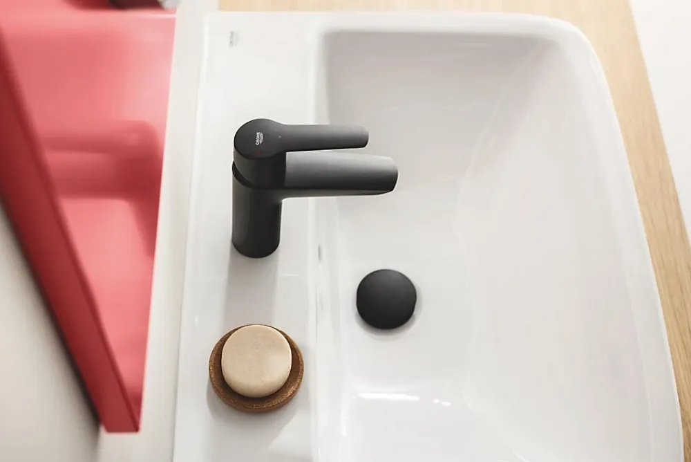 Robinet Lavabo Et Vasque|Grohe Mitigeur de lavabo noir taille S, Start