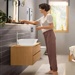 Hansgrohe Mitigeur de lavabo pour vasque à poser avec tirette et vidage chromé, Rebris E 240 CoolStart