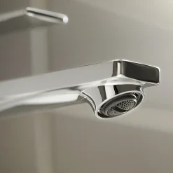 Hansgrohe Mitigeur de lavabo pour vasque à poser avec tirette et vidage chromé, Rebris E 240 CoolStart