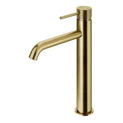 Robinet Lavabo Et Vasque|GoodHome Mitigeur de lavabo XL H.25,6 cm, doré satin, Owens