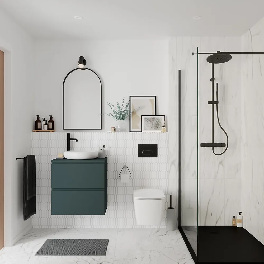 Robinet Lavabo Et Vasque|GoodHome Mitigeur de lavabo XL, noir, Levanna