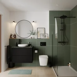Robinet Lavabo Et Vasque|GoodHome Mitigeur de lavabo XL, noir, Levanna