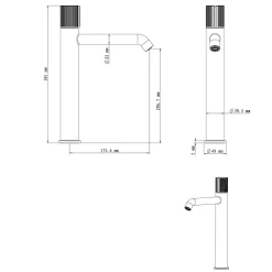 Robinet Lavabo Et Vasque|GoodHome Mitigeur de lavabo XL, noir, Levanna