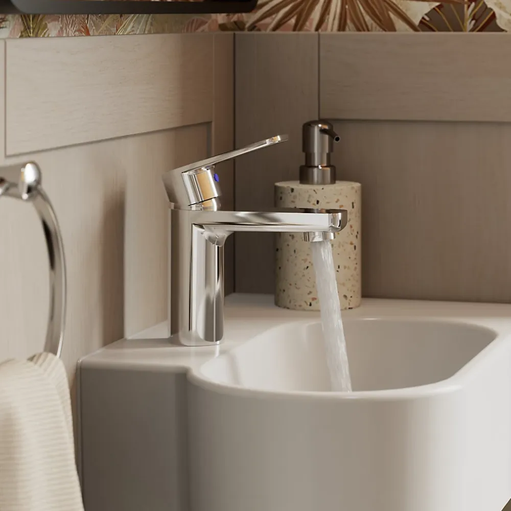 Robinet Lave-Mains|Robinet Lavabo Et Vasque|GoodHome Mitigeur de lavabo/lave-mains M, chrome, NF, Aisai