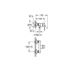 Robinet De Douche|Grohe Mitigeur douche BauLoop monocommande