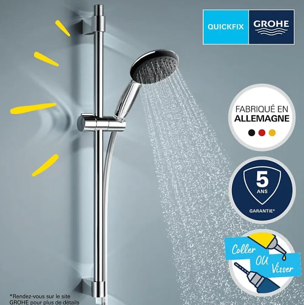 Colonne De Douche Mécanique|Grohe Mitigeur douche Bauloop monocommande et douchette Vitalio Start
