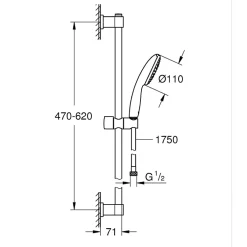 Colonne De Douche Mécanique|Grohe Mitigeur douche Bauloop monocommande et douchette Vitalio Start