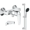 Colonne De Douche Mécanique|Grohe Mitigeur douche mécanique Swift 2023 + Ensemble de douche 2 jets avec barre + Tablette de douche d'angle