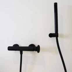 Robinet De Douche|Essebagno Mitigeur douche mécanique noir Indus