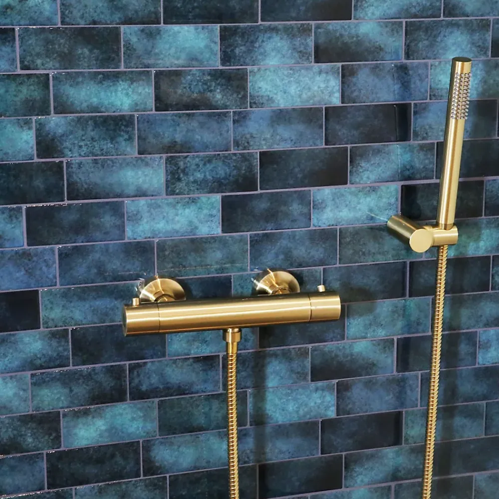 Essebagno Mitigeur douche thermostatique Or brossé Luisa
