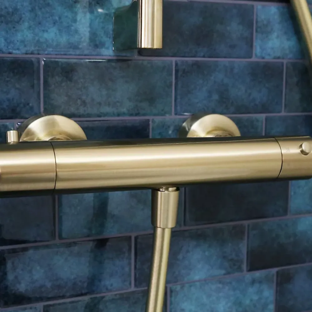 Essebagno Mitigeur douche thermostatique Or brossé Luisa