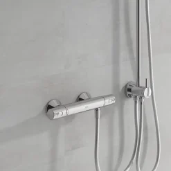 Robinet De Douche|Grohe Mitigeur douche thermostatique Quickfix Precision Trend + microfibre