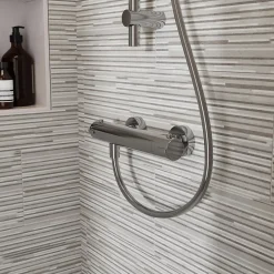 Robinet De Douche|GoodHome Mitigeur douche thermostatique, chrome, Mayas