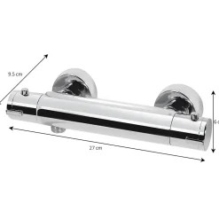 Robinet De Douche|GoodHome Mitigeur douche thermostatique, chrome, Mayas