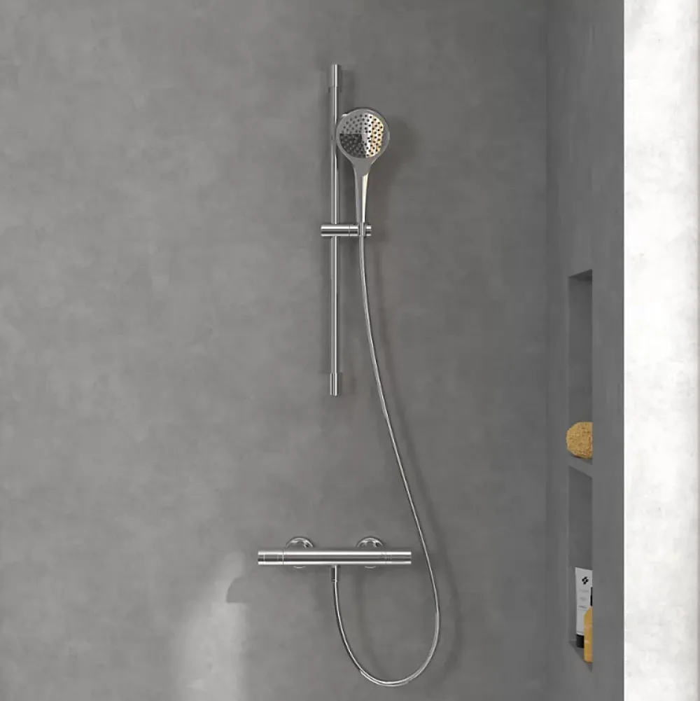 Robinet De Douche|Villeroy & Boch Mitigeur douche thermostatique VILLEROY ET BOCH Universal rond Chrome