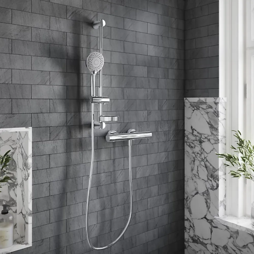 Robinet De Douche|Villeroy & Boch Mitigeur douche thermostatique VILLEROY ET BOCH Universal rond Chrome