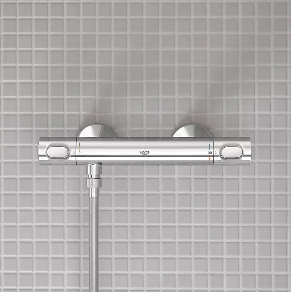 Grohe Mitigeur douche thermostatique Quickfix Precision Flow + nettoyant GrohClean