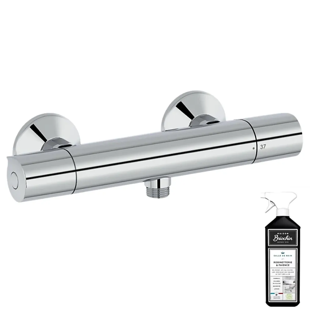 Jacob Delafon Mitigeur douche thermostatique Simone chrome + nettoyant