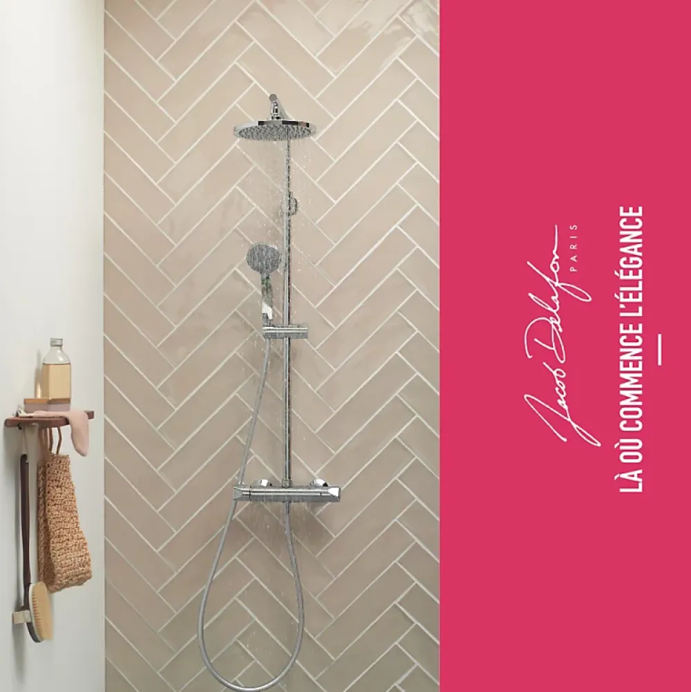 Jacob Delafon Mitigeur douche thermostatique Simone chrome + nettoyant
