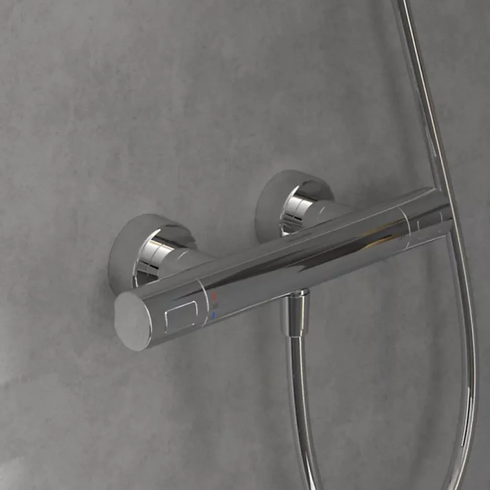 Villeroy & Boch Mitigeur douche thermostatique VILLEROY ET BOCH Universal rond Brushed Nickel Matt