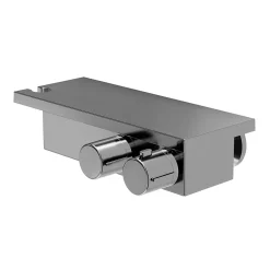 GoodHome Mitigeur douche thermostatique titane Kolima