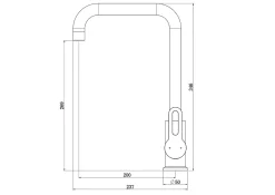 Essebagno Mitigeur haut de cuisine Baltic H. 34,7 cm acier chromé