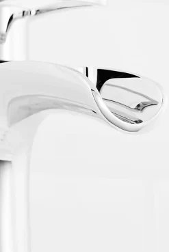 Robinet Lavabo Et Vasque|GoodHome Mitigeur haut de lavabo chromé effet chute d'eau Olmeto