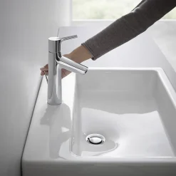 Robinet Lavabo Et Vasque|Hansgrohe Mitigeur lavabo avec tirette et vidage Talis S ComfortZone 100 surface chromé