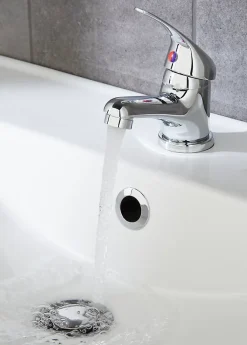 Mitigeur lavabo avec vidage et flexibles Femelle 12/17 en laiton chromé Arborg