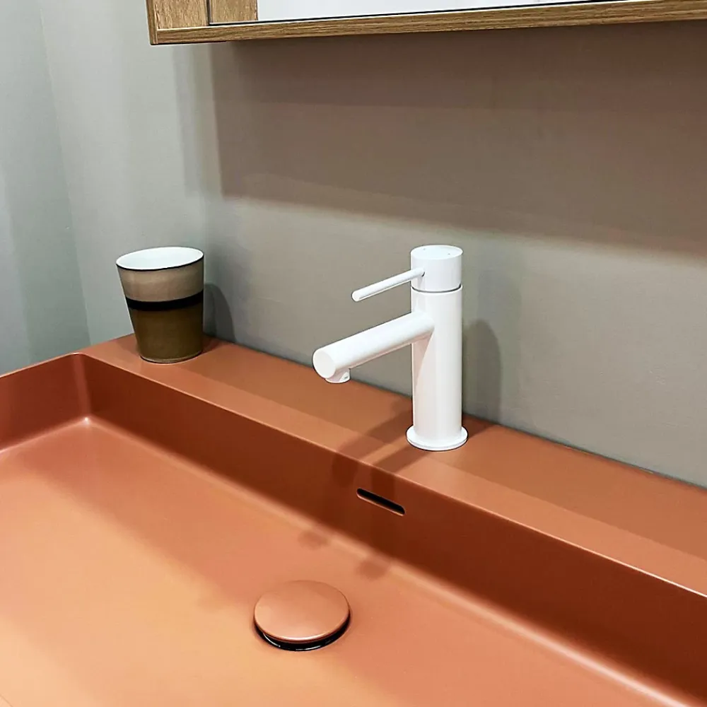 Robinet Lavabo Et Vasque|Essebagno Mitigeur lavabo bas blanc Luisa
