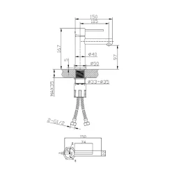 Robinet Lavabo Et Vasque|Essebagno Mitigeur lavabo bas blanc Luisa