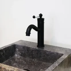 Robinet Lavabo Et Vasque|Essebagno Mitigeur lavabo bas noir Leeds