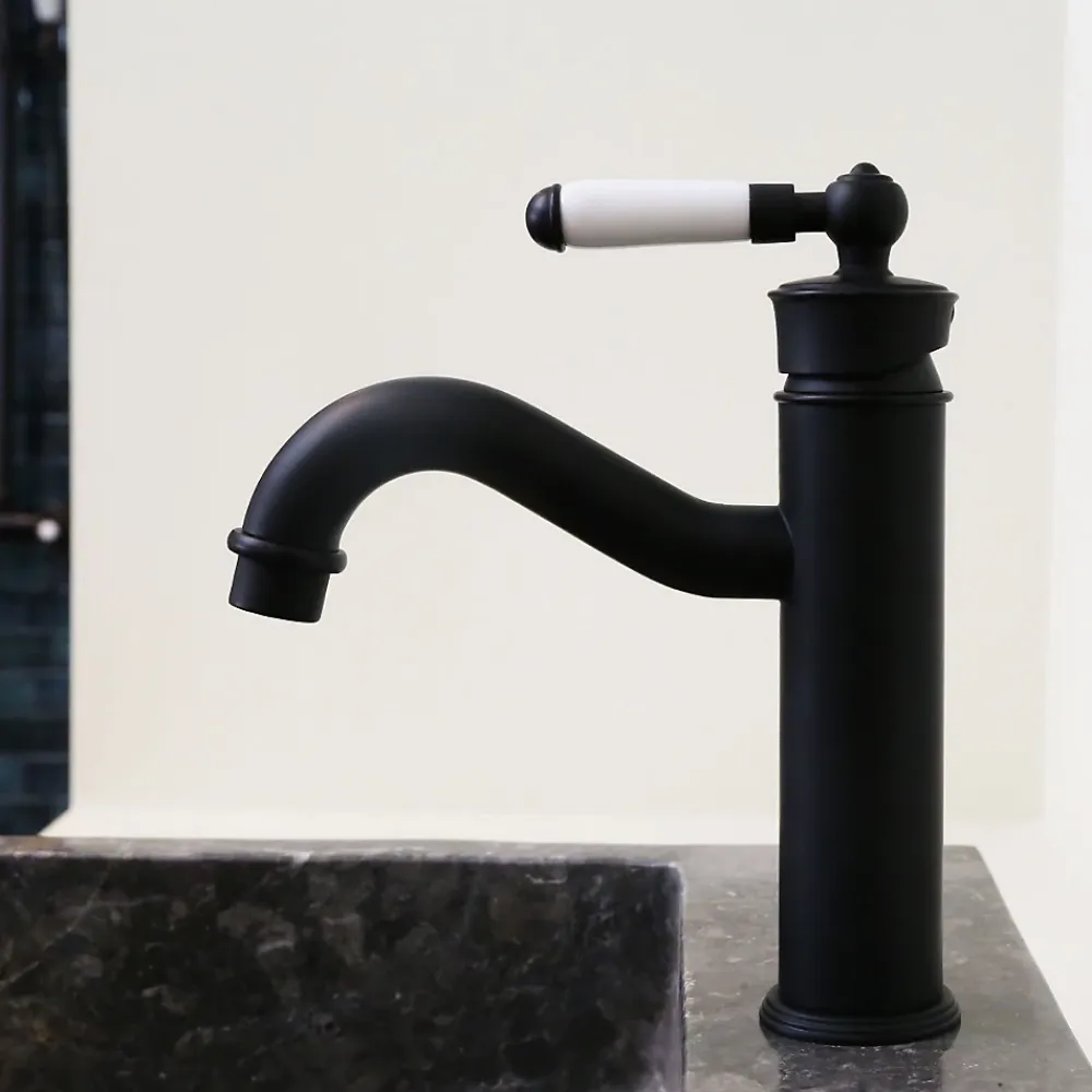Robinet Lavabo Et Vasque|Essebagno Mitigeur lavabo bas noir Leeds