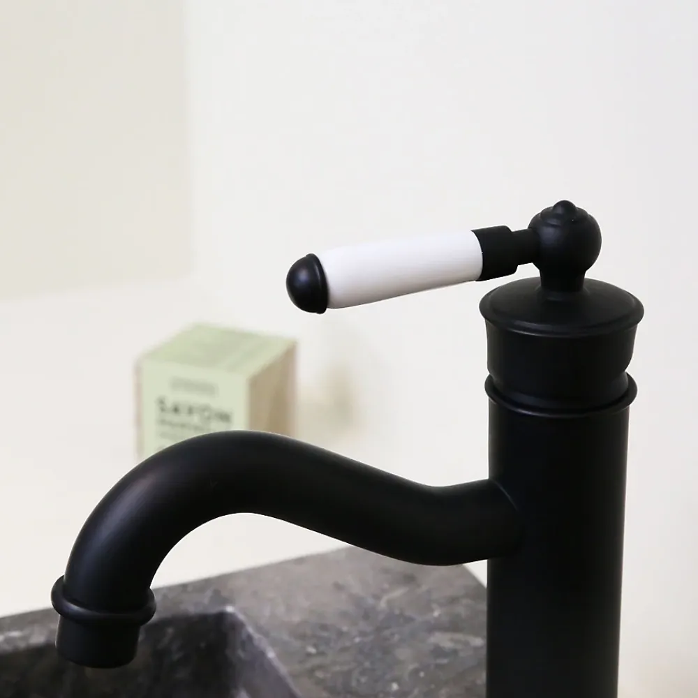 Robinet Lavabo Et Vasque|Essebagno Mitigeur lavabo bas noir Leeds