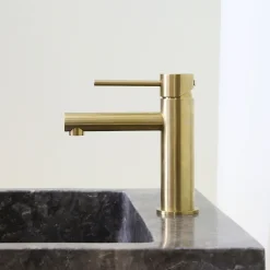 Essebagno Mitigeur lavabo bas or brossé Luisa