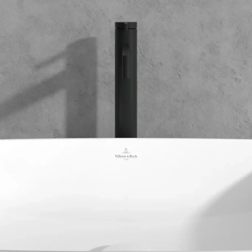 Villeroy & Boch Mitigeur lavabo droit surélevé VILLEROY ET BOCH Dawn sans tirette Noir mat