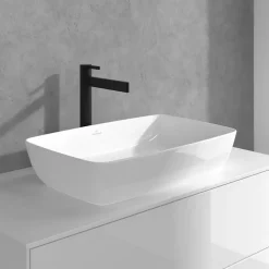 Villeroy & Boch Mitigeur lavabo droit surélevé VILLEROY ET BOCH Dawn sans tirette Noir mat