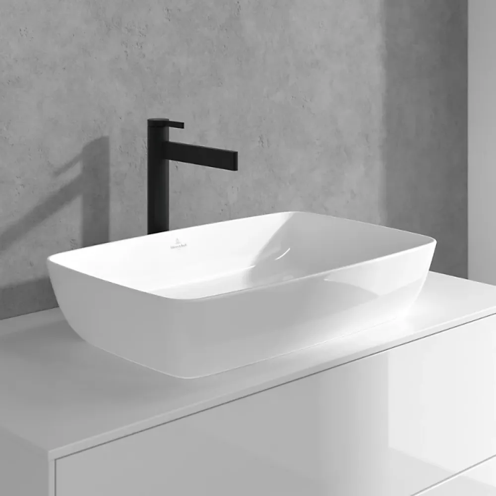 Villeroy & Boch Mitigeur lavabo droit surélevé VILLEROY ET BOCH Dawn sans tirette Noir mat