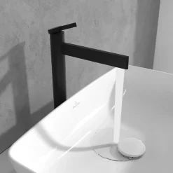 Villeroy & Boch Mitigeur lavabo droit surélevé VILLEROY ET BOCH Dawn sans tirette Noir mat