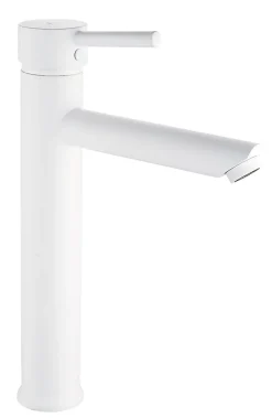 Essebagno Mitigeur lavabo Deco avec vidage en laiton coloris blanc modèle haut