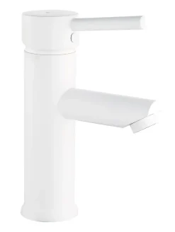 Robinet Lavabo Et Vasque|Essebagno Mitigeur lavabo Deco avec vidage en laiton coloris blanc modèle bas