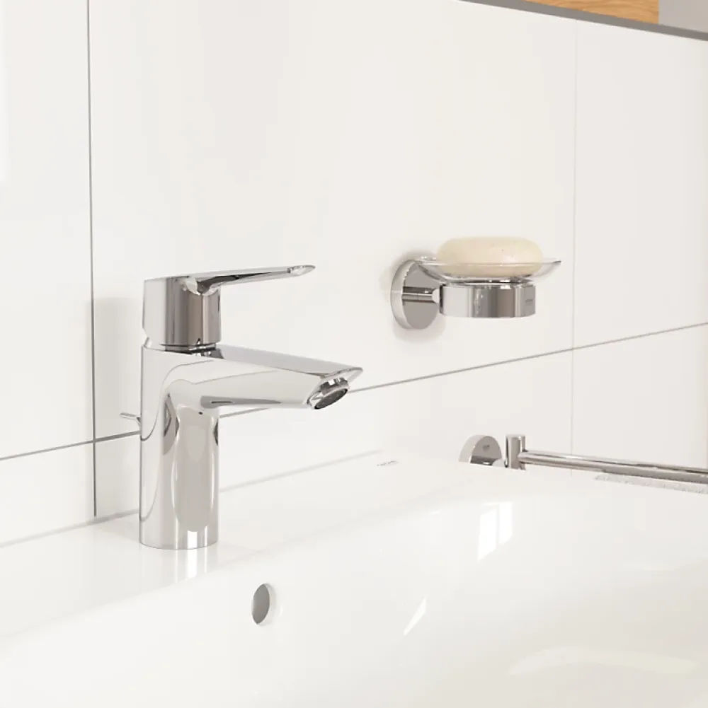 Robinet Lavabo Et Vasque|Grohe Mitigeur lavabo Quickfix Start 2021 avec tirette et vidage chromé taille S
