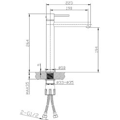 Robinet Lavabo Et Vasque|Essebagno Mitigeur lavabo haut cuivre brossé Luisa