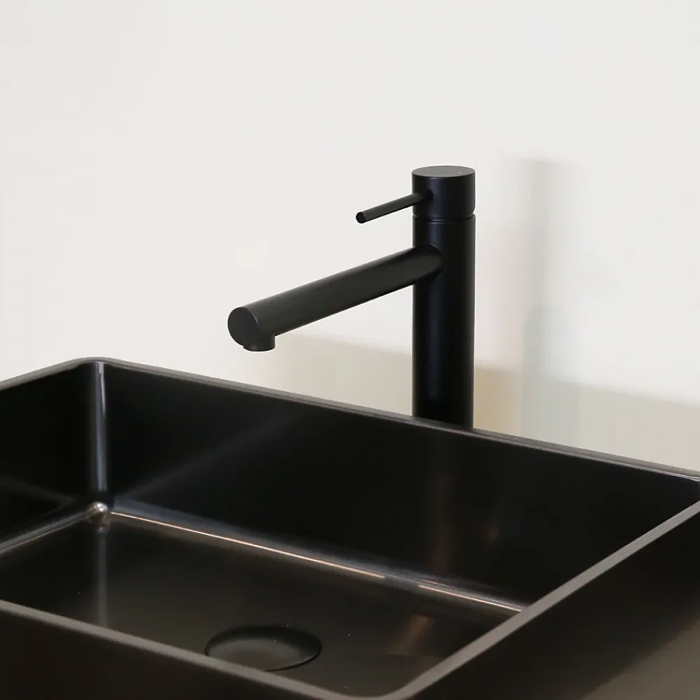 Essebagno Mitigeur lavabo haut noir Envol
