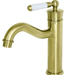 Essebagno Mitigeur lavabo rétro bas or brossé Leeds